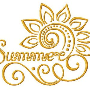 Summer 3 embroidery design