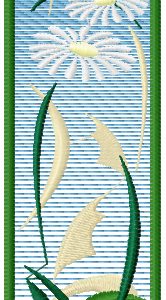 Summer bookmark embroidery design