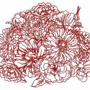 Summer bouquet 3 embroidery design