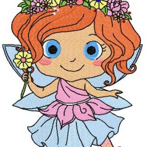 Summer fairy embroidery design
