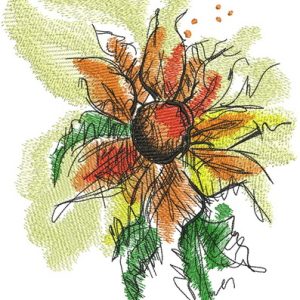 Summer flashback embroidery design