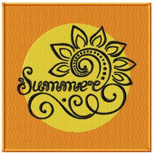 Summer embroidery design