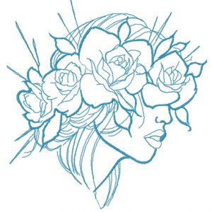 Summer mood one color embroidery design
