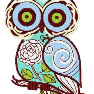 Summer owl 2 embroidery design