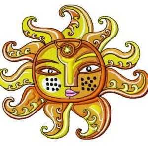 Sun 4 embroidery design