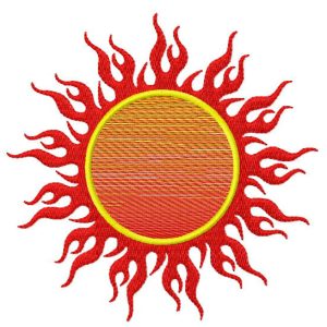 Sun 6 embroidery design