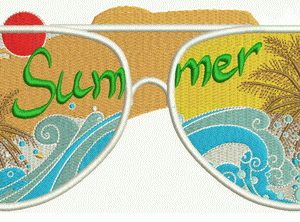 Sunglasses embroidery design