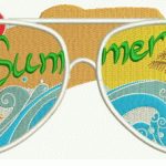 Sunglasses embroidery design