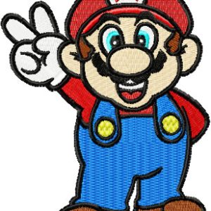 Super Mario embroidery design