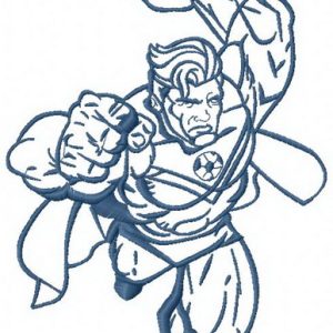 Superhero's attack 3 embroidery design