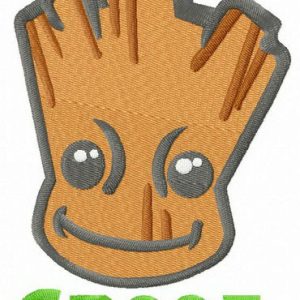 Super hero Groot embroidery design