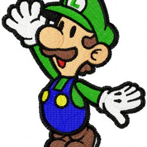 Super Luigi  embroidery design