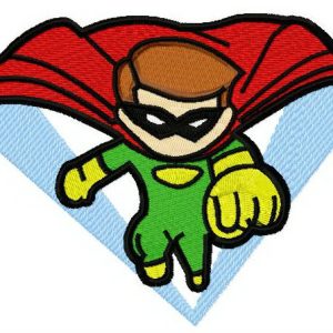 Superboy attacks 2  embroidery design