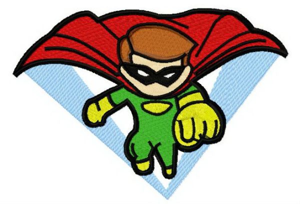 Superboy attacks 2  embroidery design