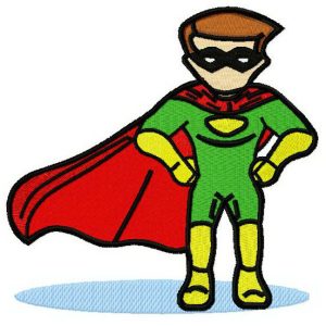 Superboy embroidery design