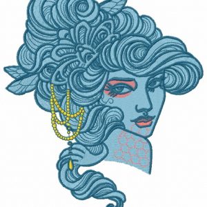 Supercilious girl 2 embroidery design