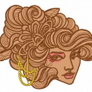 Supercilious girl 4 embroidery design