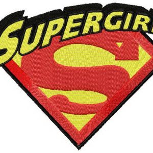 Supergirl classic logo embroidery design