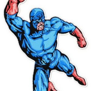 Superhero's attack embroidery design