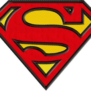 Superman logo applique embroidery design