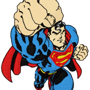 Superman Attacks embroidery design