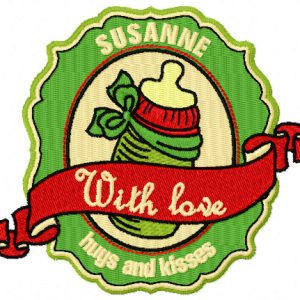 Susanne hugs and kisses embroidery design