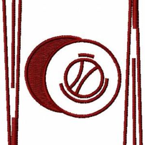 Sushi bar logo embroidery design