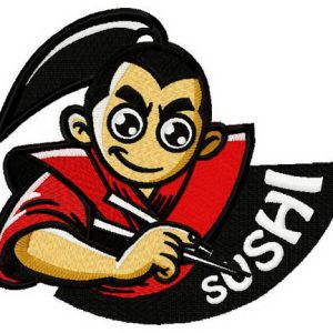 Sushi master 4 embroidery design