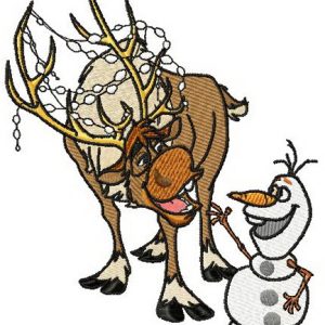 Sven and Olaf  embroidery design