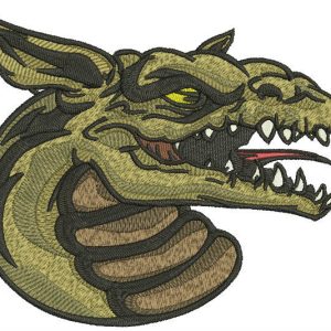 Swamp dragon embroidery design