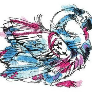 Swan in my dreams embroidery design