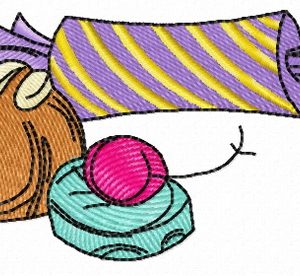 Sweet candies embroidery design