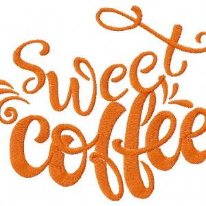 Sweet coffee embroidery design
