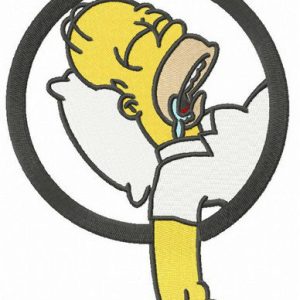 Sweet dreams Homer embroidery design