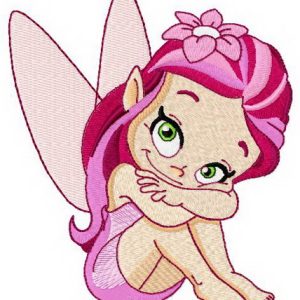 Sweet fairy embroidery design