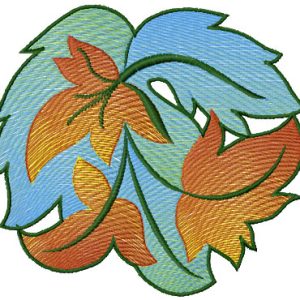 Swirl foliage embroidery design