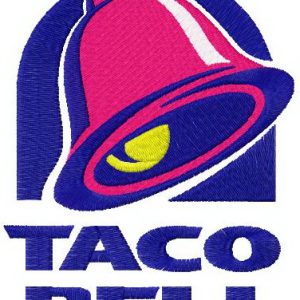 Taco Bell logo embroidery design
