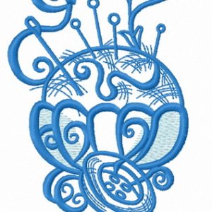 Tailor's pins embroidery design