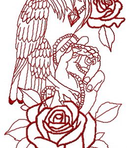 Tamed eagle 2 embroidery design