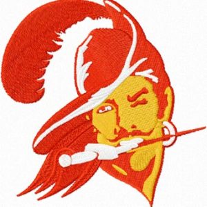 Tampa bay buccaneers old logo embroidery design