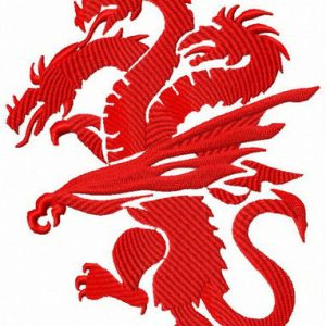 Targaryen's dragon embroidery design