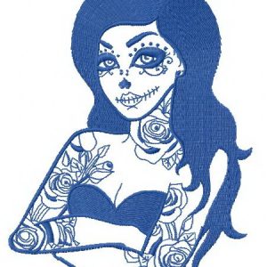 Tattooed girl 2 embroidery design