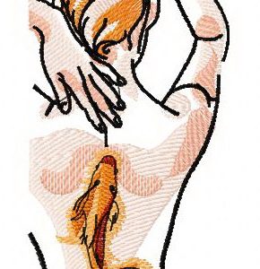 Tattooed sexy girl 2 embroidery design
