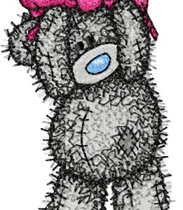 Teddy Bear Girl embroidery design
