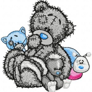 Teddy Bear and friends embroidery design