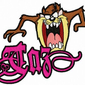 Taz embroidery design