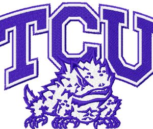 TCU Horned Frogs Logo embroidery design