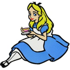 Tea time in Wonderland embroidery design