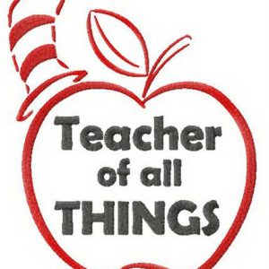 Teacher of all THINGS embroidery design