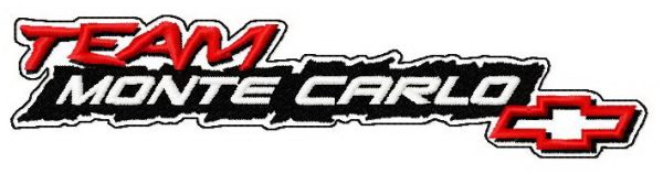 Team Monte Carlo embroidery design